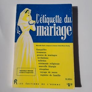 Livre l'étiquette du mariage